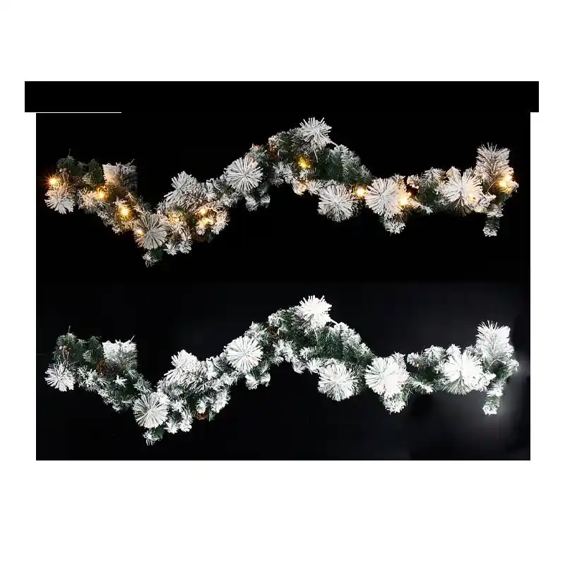 Guirlande Lumineuse Branches Floquées 1.8M L20cm 25LED avec timer - BLANC CHAUD