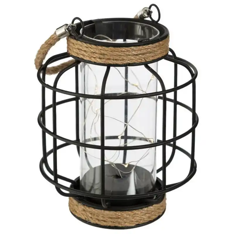 Lanterne Déco en Métal avec Microleds 17cm
