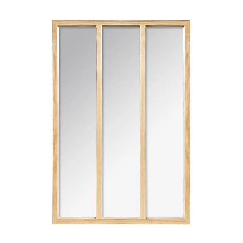 Miroir Mural en Bois Rectangle 3 colonnes H.116 cm