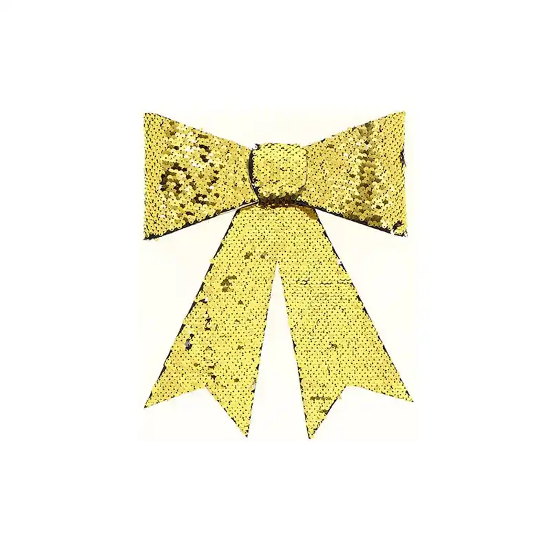 Noeud de Noël paillette sequin reversible OR \\/ ARGENT