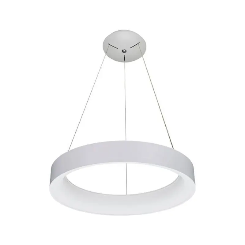 Plafonnier LED Suspendu 60W Rond Blanc - Blanc Chaud 3000K