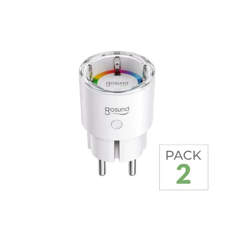 Prise Connectée Wifi 10A Blanche (Lot de 2)