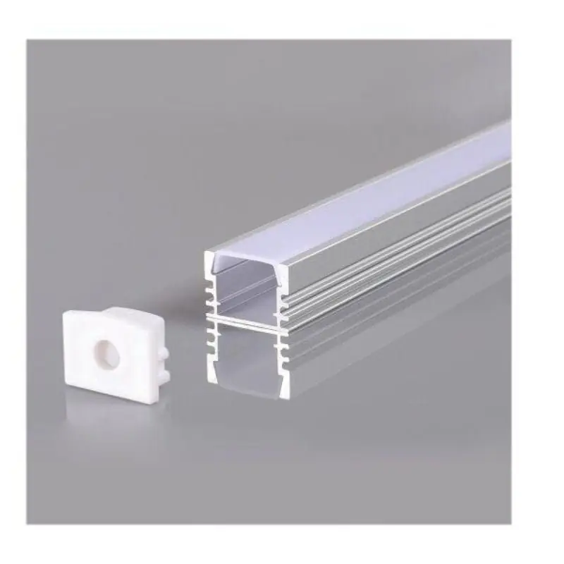 Profilé Aluminium Encastrable 2m pour Ruban LED Couvercle Blanc Opaque