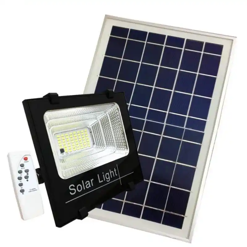 Projecteur Solaire LED 15W Dimmable avec Détecteur (Panneau+ Télécommande Inclus)