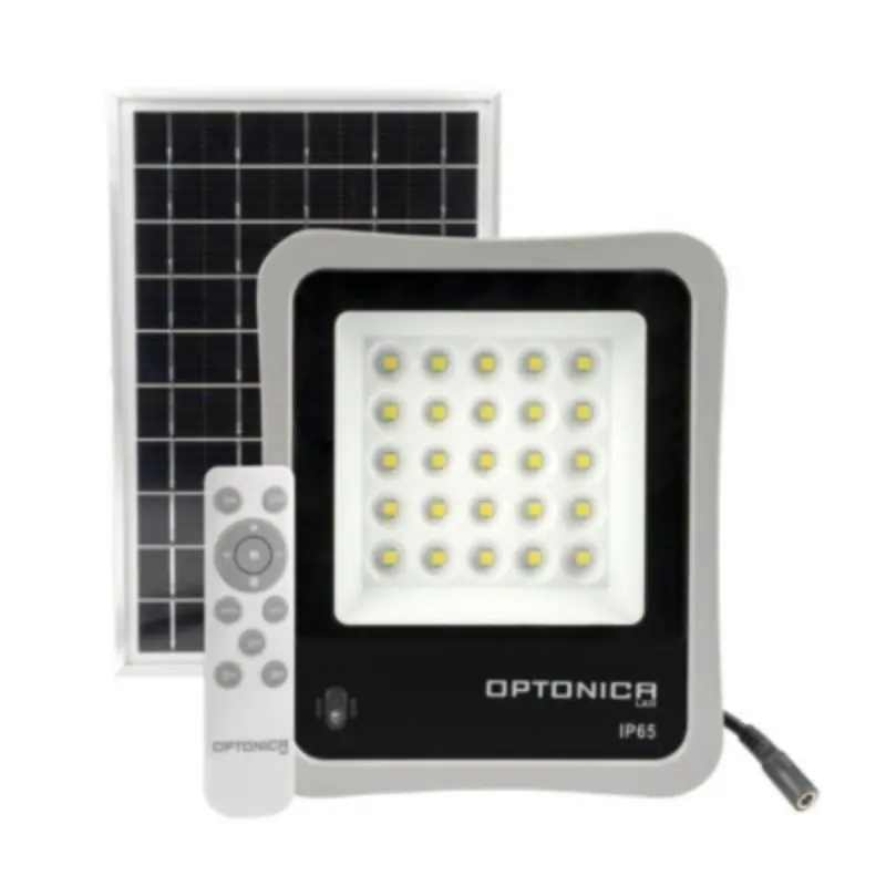 Projecteur Solaire LED 30W IP65 (Panneau Solaire + Télécommande Inclus)
