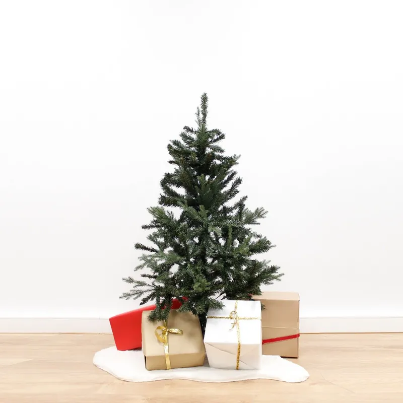 Sapin Artificiel Réaliste Vert 120cm avec 230 têtes, pied métal