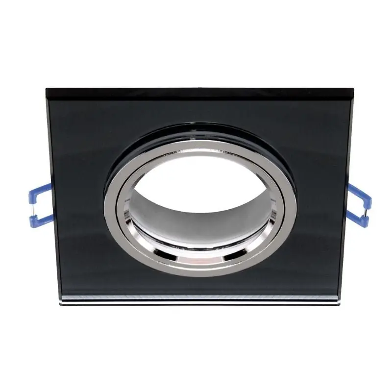 Support Spot Encastrable GU10\\/MR16 Carré Verre Effet Miroir
