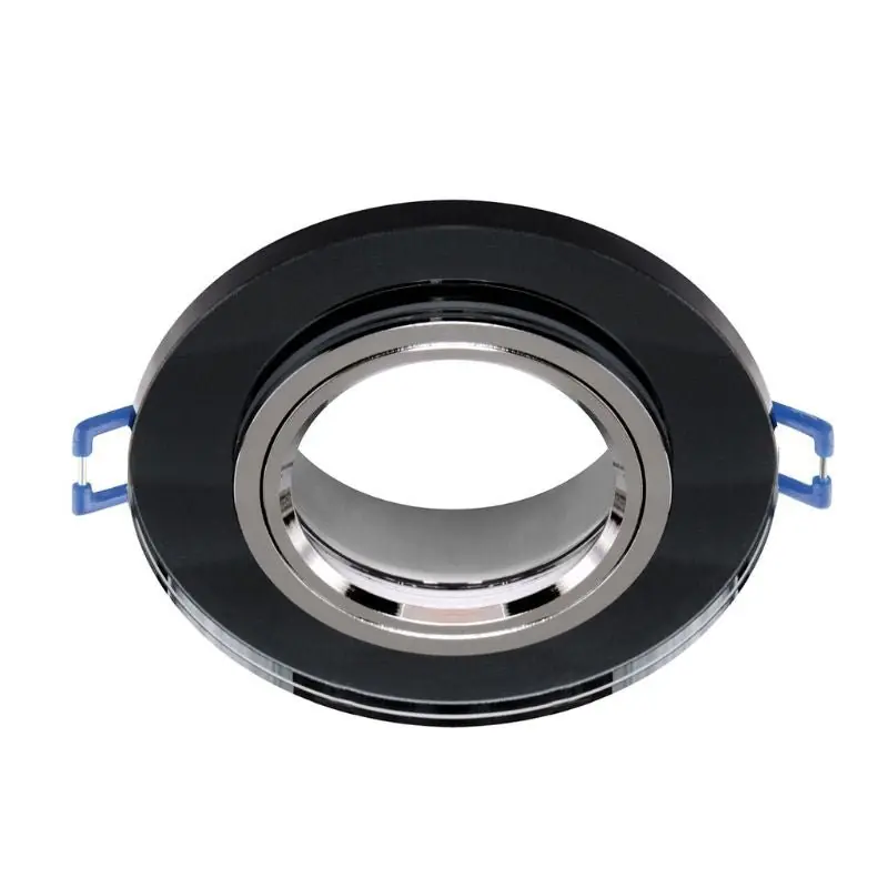 Support Spot Encastrable GU10\\/MR16 Rond Verre Effet Miroir