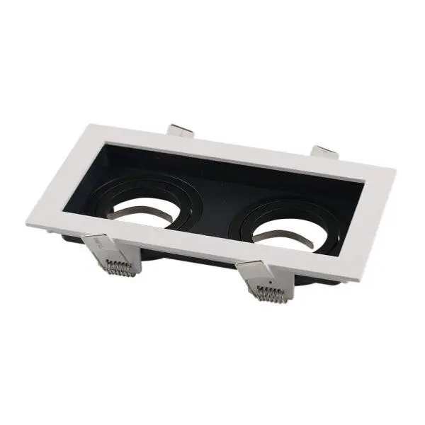 Support Spot GU10 Encastrable Orientable Double Projecteur