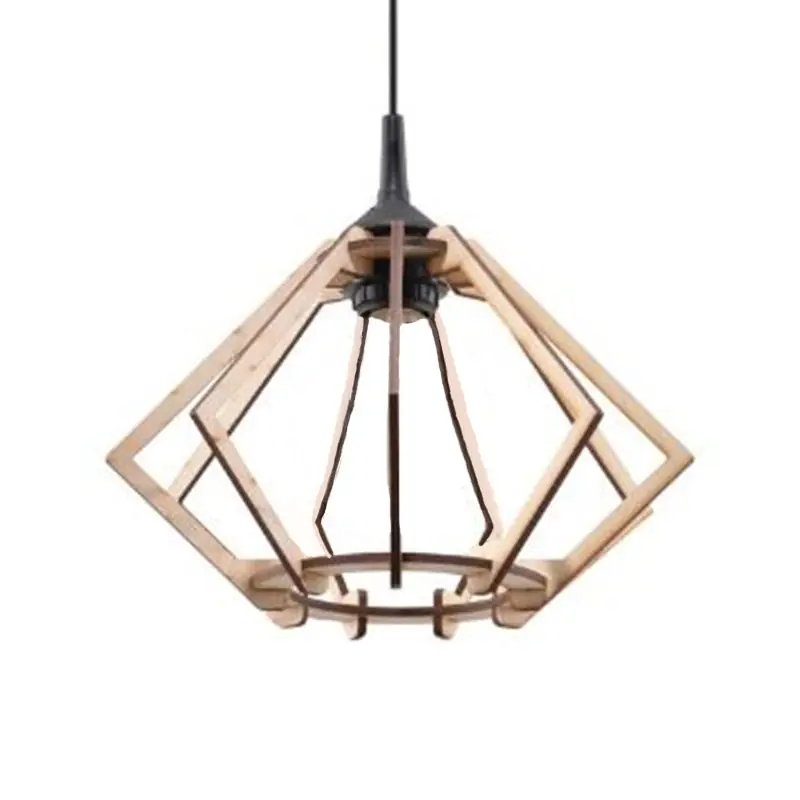 Suspension Bois Moderne pour Ampoule E27