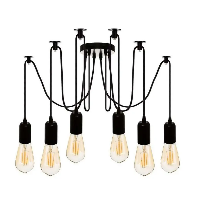 Suspension Métal Filaire Noir 200cm pour ampoule E27