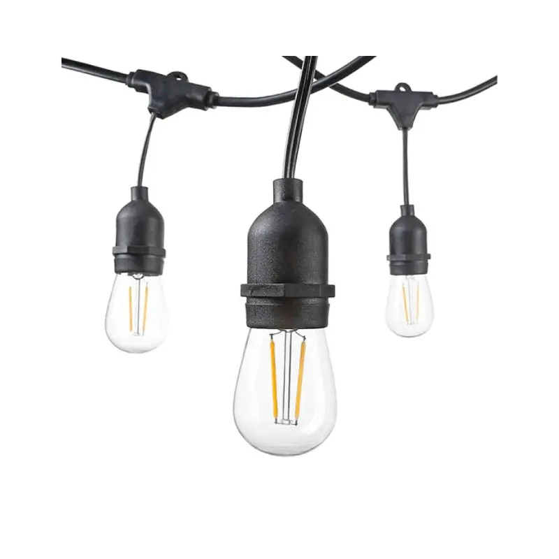 Guirlande Guinguette LED 15M IP65 pour 15 Ampoules E27 Suspendues (non fournies)