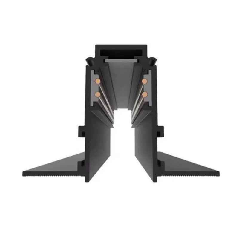 Rail Magnétique Encastré 48V NOIR pour Enduit