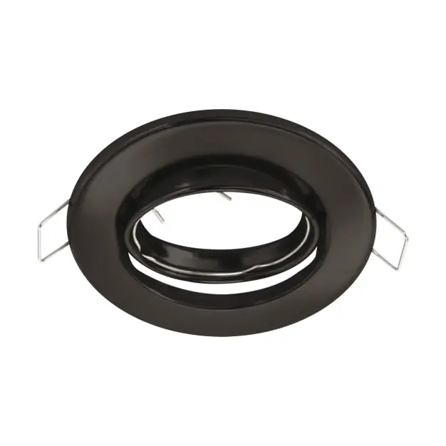 Support Spot Encastrable GU10 LED Orientable Rond Noir
