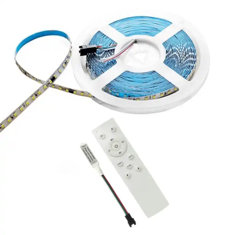 Ruban LED 10M Effet Dynamique 120LED\\/m 24V 10W\\/m + Contrôleur RF 12-24V pour Ruban LED