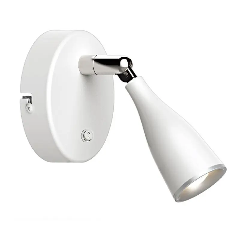 Lampe Murale 4.5W avec Interrupteur Blanc\\/Argent