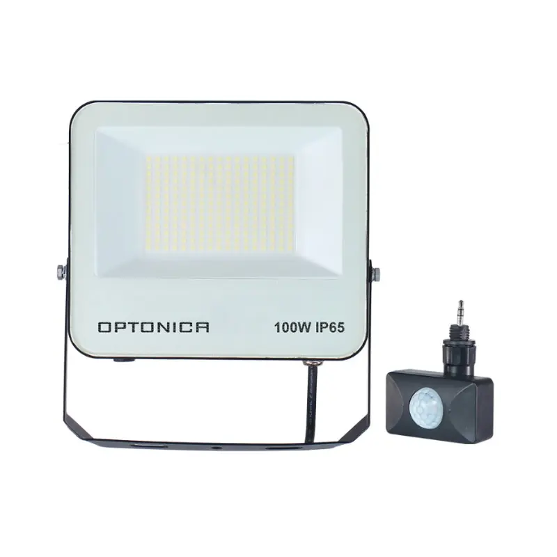 Projecteur 100W IP65 CCT Noir avec détecteur - 3000K\\/4000K\\/6000K