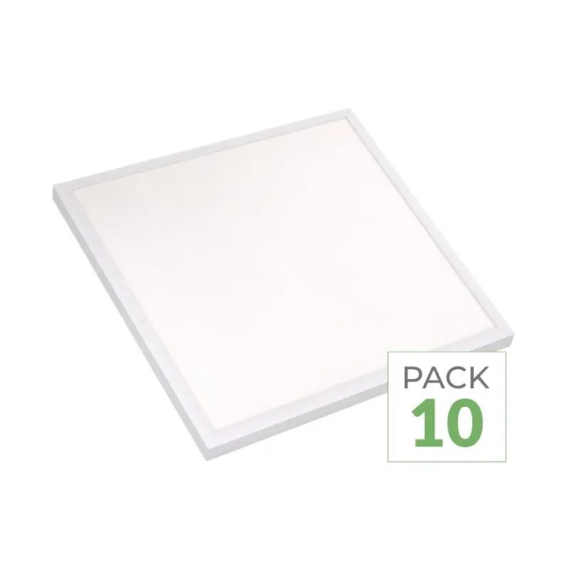 Pack de 10 - Panneau LED 34W 60x60cm en Saillie 120lm\\/W IP40