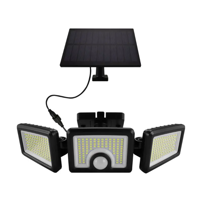 Lampe Solaire d'Extérieur 3 Têtes IP65 avec Détecteur de Mouvement