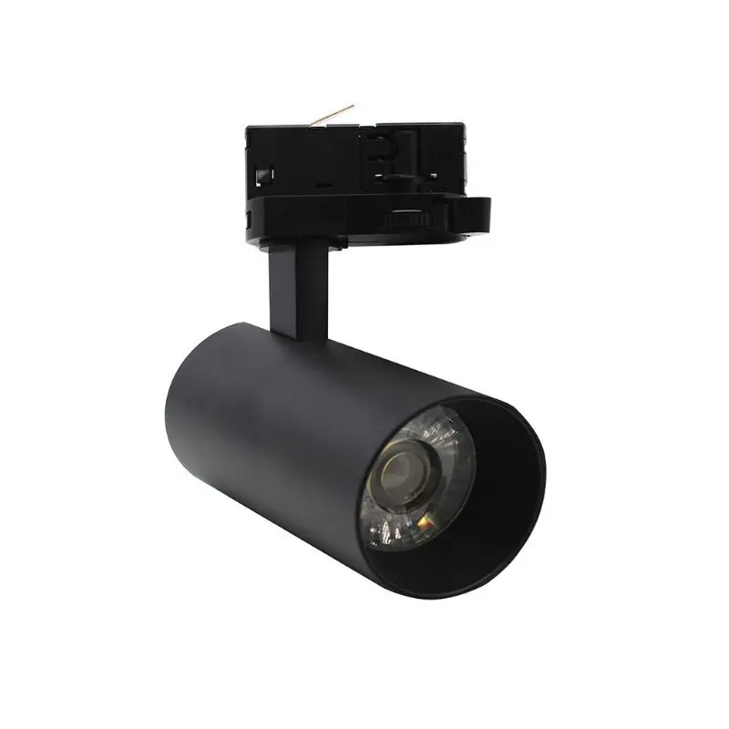 Spot LED sur Rail Triphasé CCT 20W 60° Noir