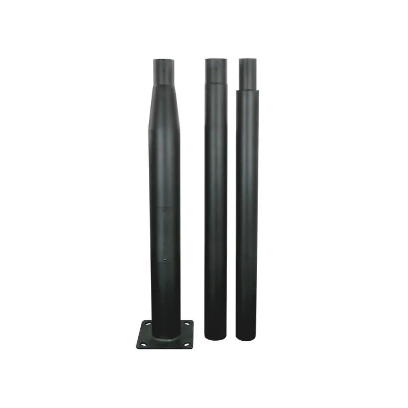 Mât d’Éclairage Public Droit 3m Ø60mm Noir