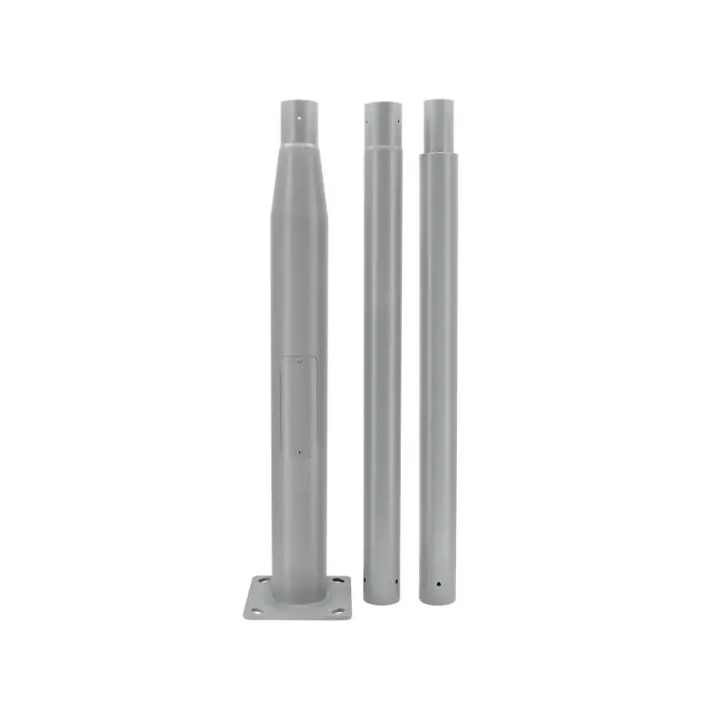 Mât d’Éclairage Public Droit 3m Ø60mm Gris