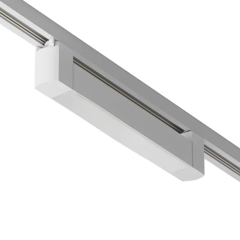Éclairage sur Rail Linéaire Opaque Monophasé 20W 35cm Blanc