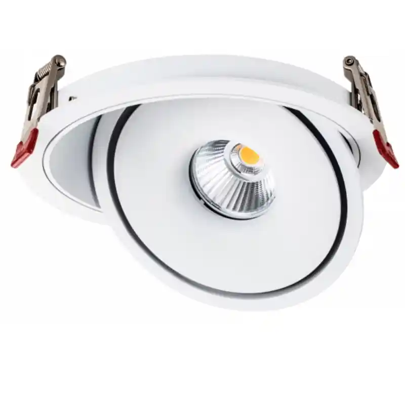 Spot LED Encastrable COB 30W Rond ø200mm Orientable CCT Blanc