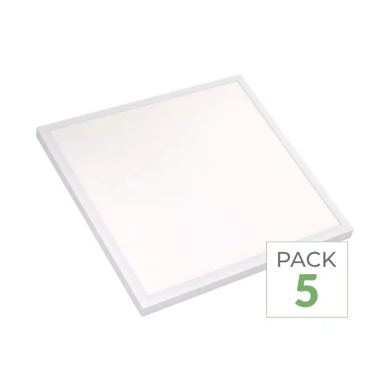 Pack de 5 - Panneau LED Slim 60x60 40W Blanc - 40000h