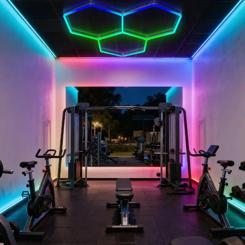 Kit 3 LED Hexagonal RGB 27W 110lm\\/w