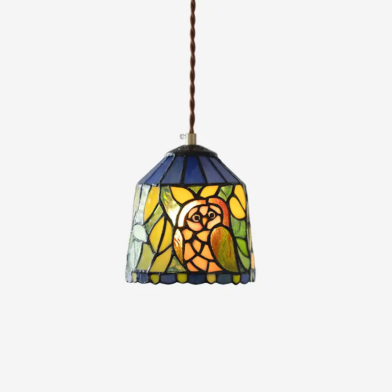 Tale Suspension Fantaisiste en Verre Teinté