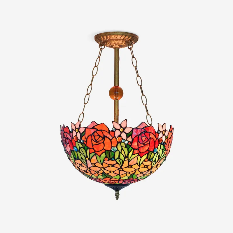 Lustre Tiffany Bowl-shaped Rose Gypsum