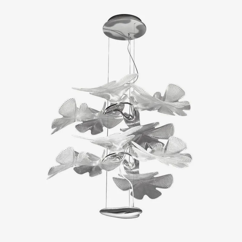 Solara Lustre Suspension Feuille Transparente