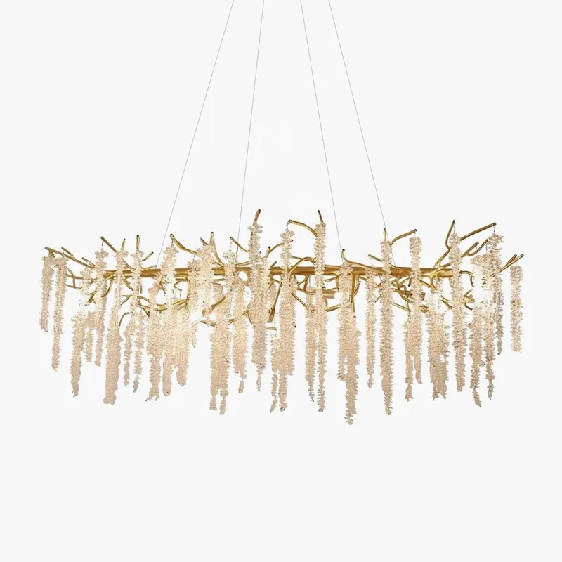 Solara Lustre Fleur de Glycine en Cristal