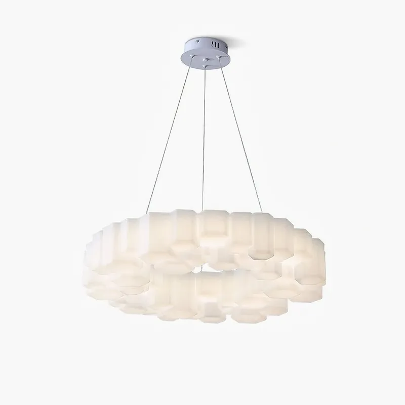 Lustra Lustre Rayon de Miel Polycarbonate Blanc Brillant