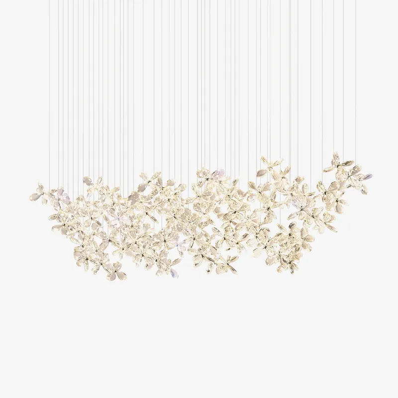 Lustra Lustre Cristal Papillon Bouquet Floral