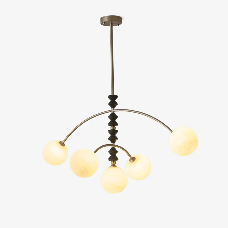 Cucarara Lustre Nordique Traditionnel Artistique en Bois à Arc