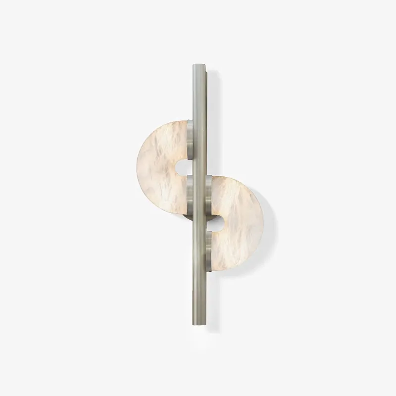Liraven Double Disque Albâtre Luminaire Mural