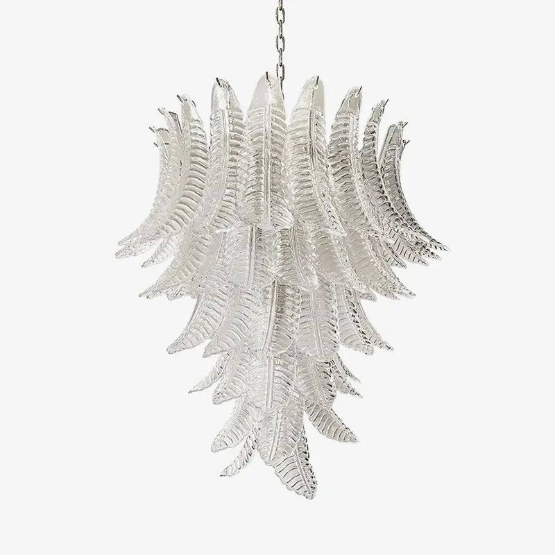 Aurora Lustre Transparent Verre Feuille Cascadant Élégant