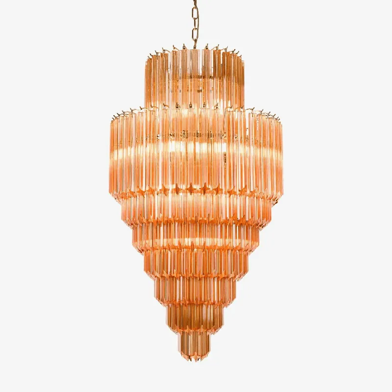 Aurora Lustre Ambre Diamant Verre Superposé Rétro