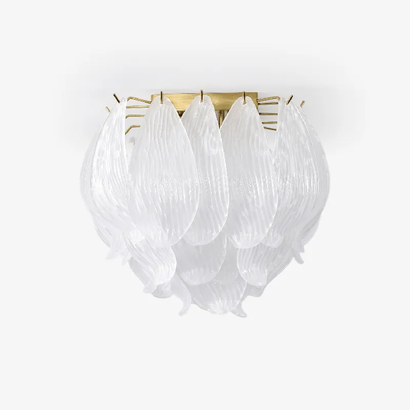 Aurora Plafonnier Murano Pétale Soufflé-Main Verre Applique Plafond