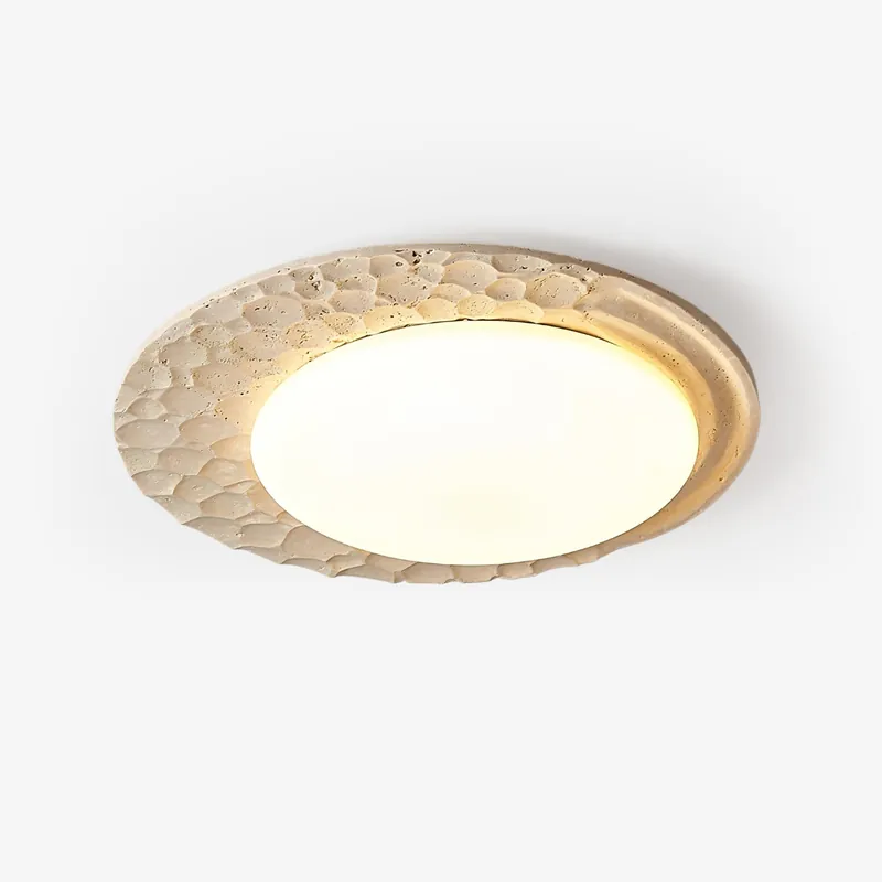 Ivsoris Lumière de Plafond Texturée en Travertin