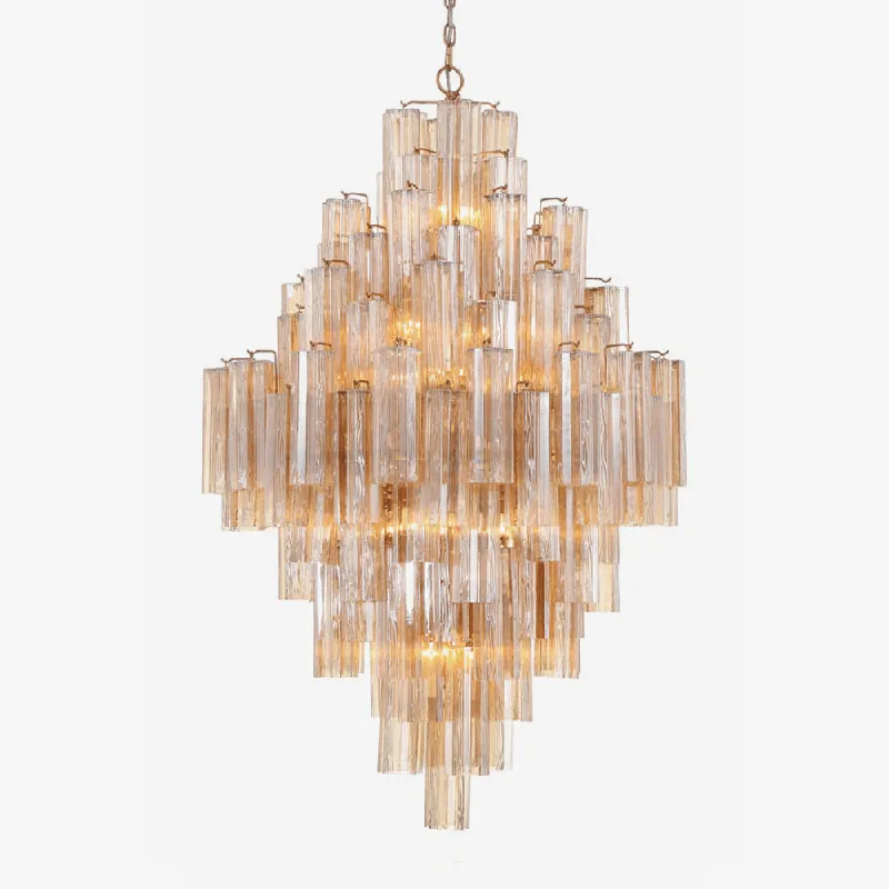 Zenith Lustre en Tube de Verre Superposé Ambrer