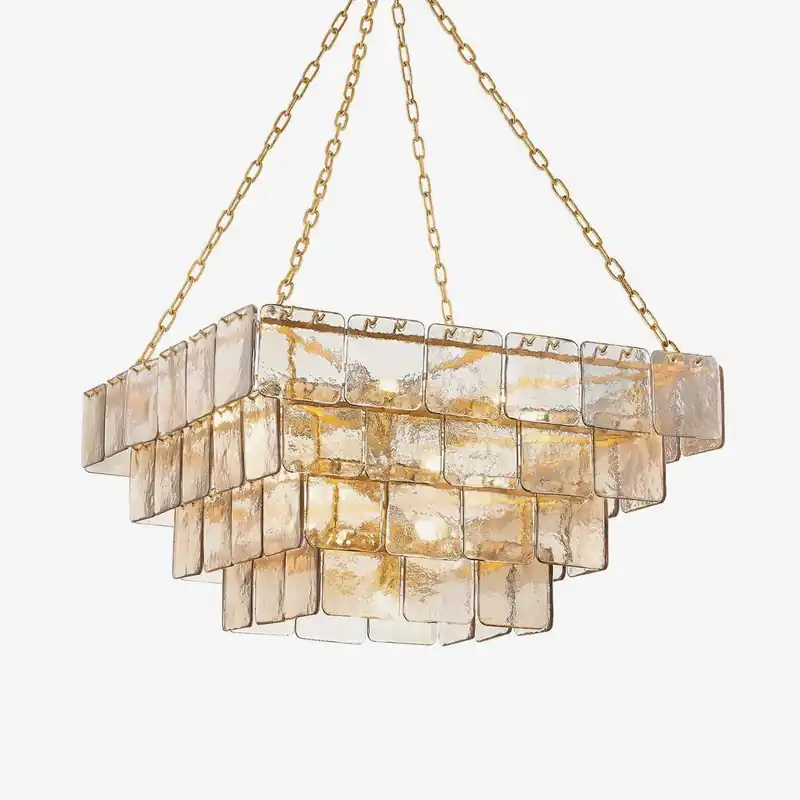 Aurora Lustre en verre luxueux à étages