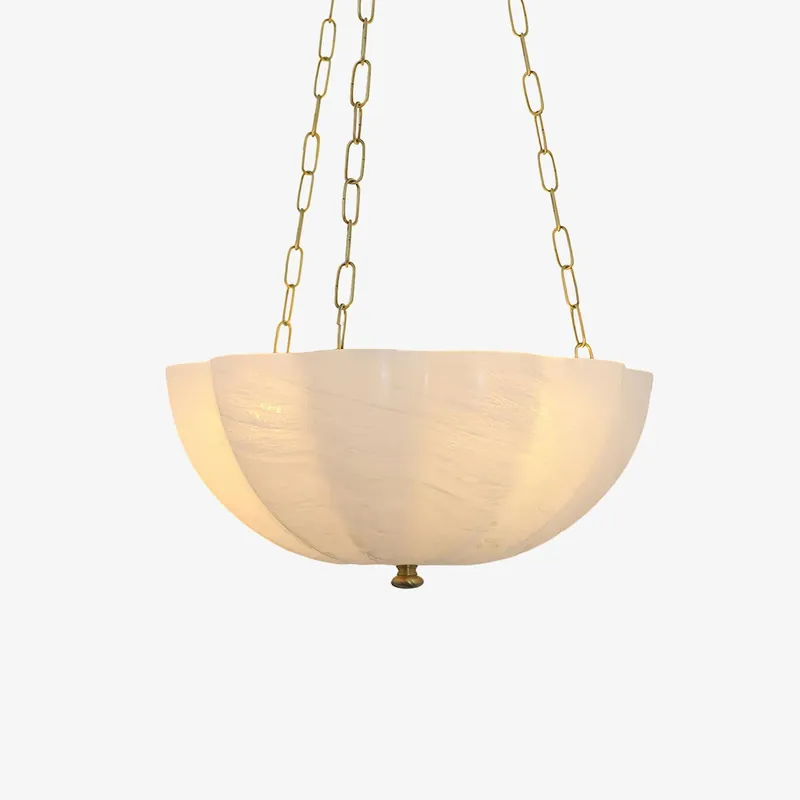 Lustra Lustre Verre Bol Laiton Chaîne