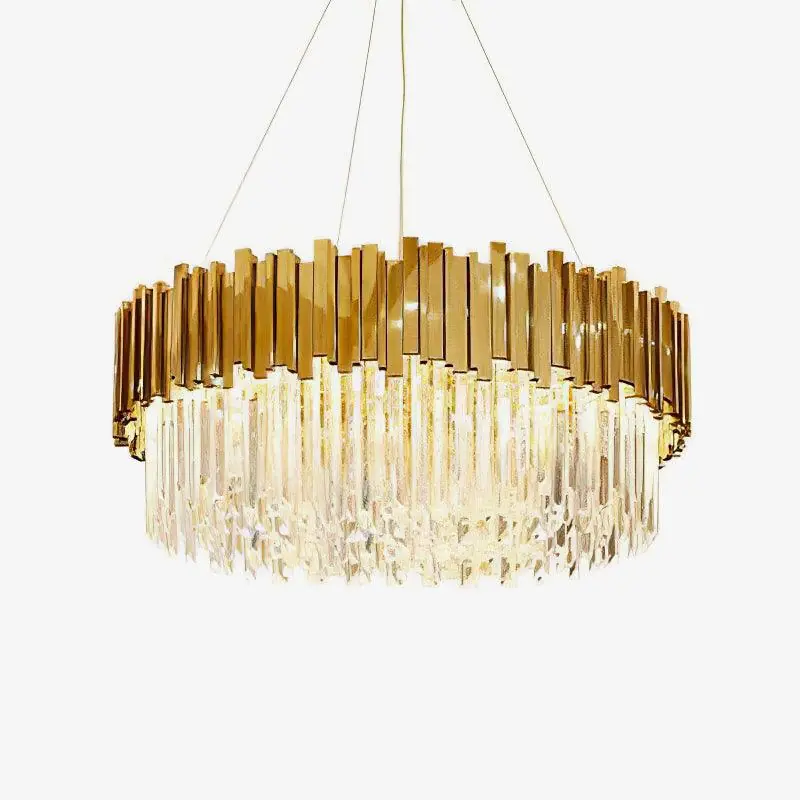 Lustra Lustre Or Cristal Doré