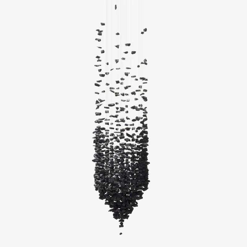 Arsilus Lustre Sculptural en Pierre Charbon