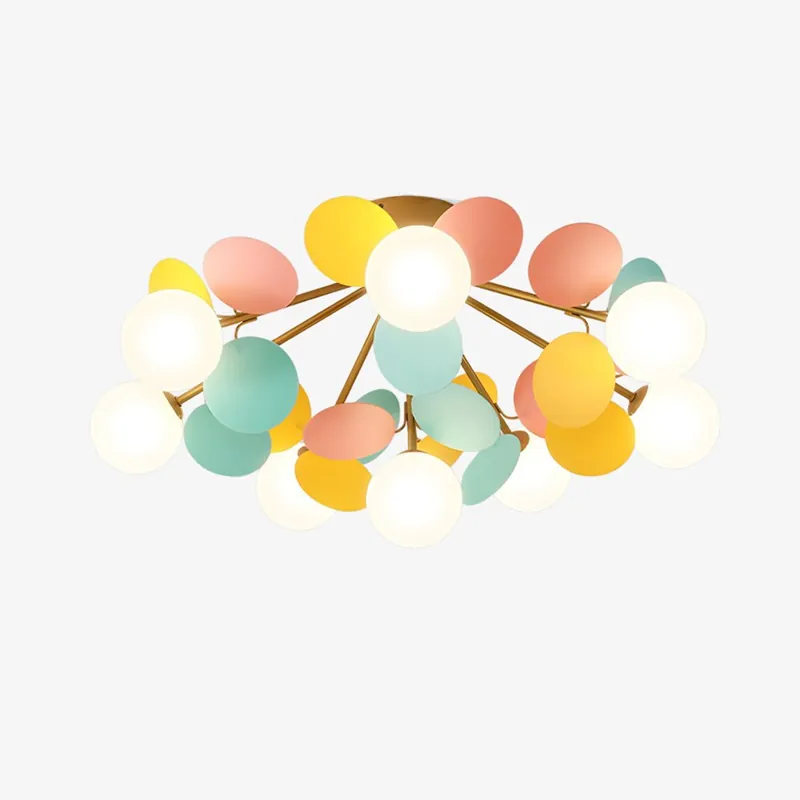 Solara Plafonnier Rond Macaron aux Couleurs Pastel