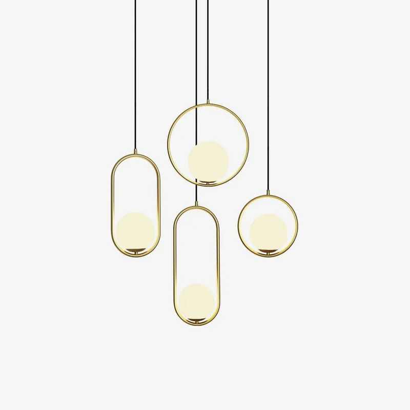 Lustra Suspension Anneau Moderne en Laiton