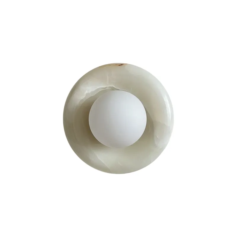Aursilos Applique Murale Verre Jade Blanc Art Nordique Premium